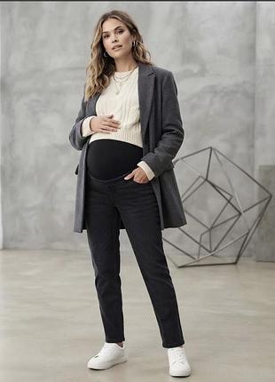 Джинси жіночі мом для вагітних чорні нові mom jeans maternity