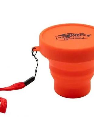 Стакан складаний силіконовий tramp з кришкою 180ml utrc-083 orange