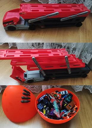 Автомобільний трек для хлопчика hot wheels автовоз з 35 машинками