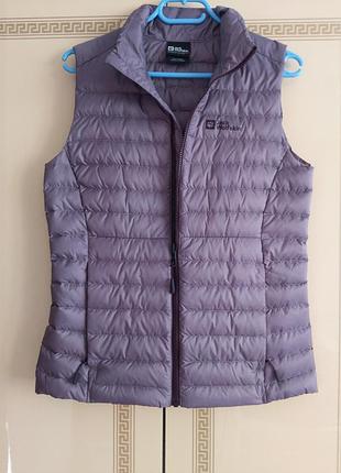 Жилетка жіноча jack wolfskin пухова бузкова