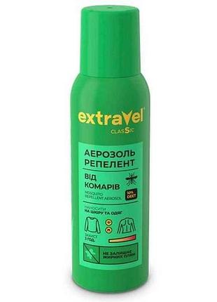 Аэрозоль-репелент от комаров classic 100мл тм extravel