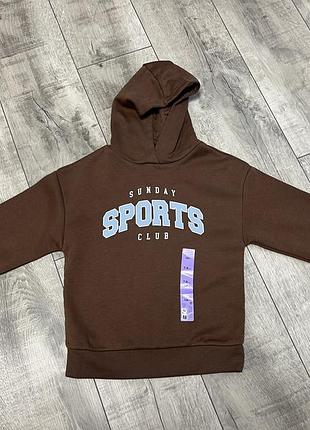 Худі кольору шоколад.7-8років.128см.primark.нове