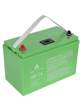 Аккумулятор lifepo4 lp12-100 100ah 12v 100a lcd с bluetooth