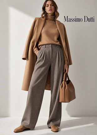 Massimo dutti брюки палаццо висока посадка вовна