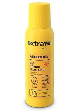 Аэрозоль-репеллент от клещей и комаров на одежду kids 100мл тм extravel