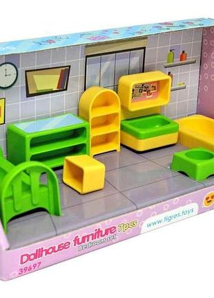 Меблі для дитячої кімнати 3*13*13см кольоровий 7ел арт.39697 тм tigres