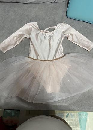 Костюм для танців для дівчинки h&m білий 98-104