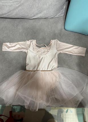 Костюм для танців для дівчинки h&m білий 98-104 2