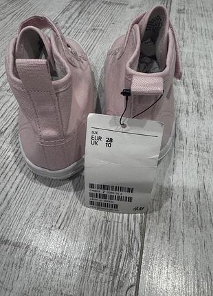 Кеди для дітей h&m рожеві, розмір 28 2