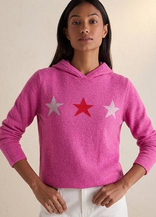 Luella cashmere  рожевий джемпер з кашеміру та вовни мериноса