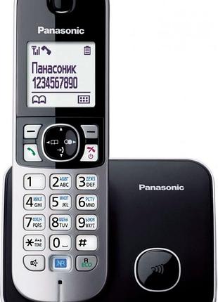 Радиотелефон dect panasonic kx-tg6811uab, black