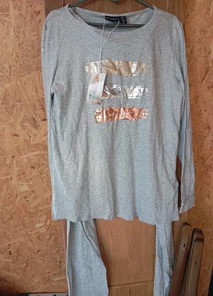 Піжама жіноча сіра повсякденна l/xl