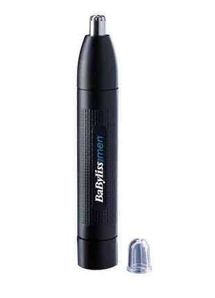 Тример babyliss, для носа, батарейки аа, в компл., сталь, синій
