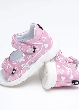 Босоніжки для дівчинки bebetom pink, розмір 21 (13 см.) 3