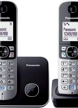 Радиотелефон dect panasonic kx-tg6812uab black