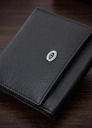 Гарний гаманець для жінок із натуральної шкіри st leather 22709 чорний