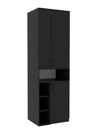 Шафа для одягу континент tetris т-2 антрацит 650/520/2100 дсп модульна для дитячої