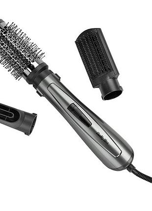 Фен-щітка babyliss xanadu, 1000вт, 2 режими, хол. обдув, 2 насадки, сірий