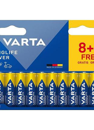 Батарейка varta longlife power щелочная aa блистер, 12 шт