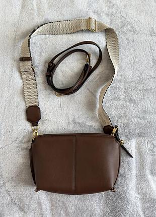 Сумка жіноча zara коричнева