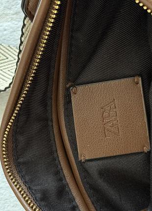 Сумка жіноча zara коричнева 4