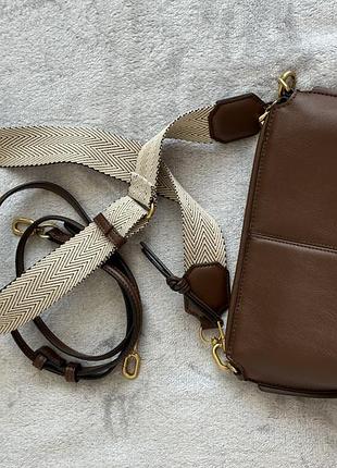 Сумка жіноча zara коричнева 5
