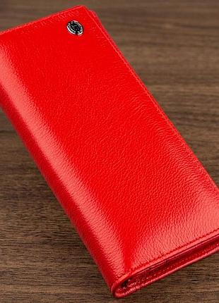 Жіночий місткий гаманець st leather 18875 червоний