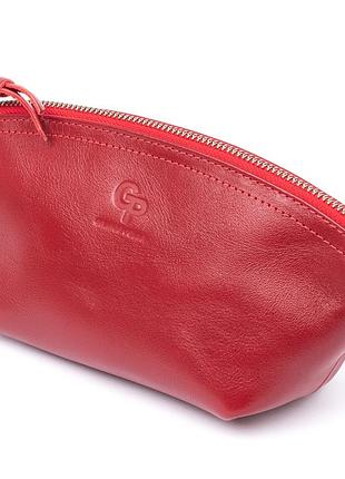 Жіноча косметичка зі шкіри amelin grande pelle 11303 червона