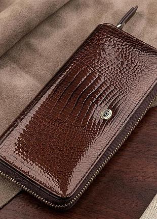 Гаманець жіночий st leather 18438 (s7001a) багатофункціональний коричневий
