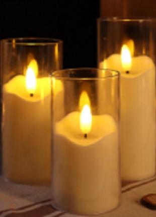 Декоративна світлодіодна свічка на батарейках,5х12, см, led світильник