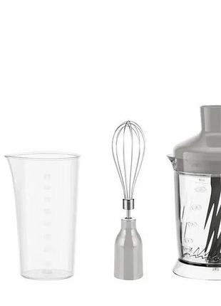 Блендер tefal заглибний quickchef+ 1000вт, 3в1, чаша-800мл, чопер-1000мл, турборежим, сріблясто-сірий
