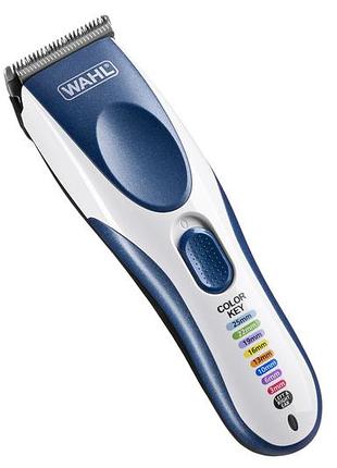 Набор для стрижки wahl, сеть+акум., триммер, гренц,ножницы, сталь, синий