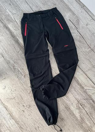 Штани дитячі cmp long pant softshell black 30a1465-05uu, трекінгові штани спортивні, штани-шорти для дівчинки 158-164 4