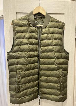 Жилетка чоловіча gant light padded bomber vest хакі розмір m
