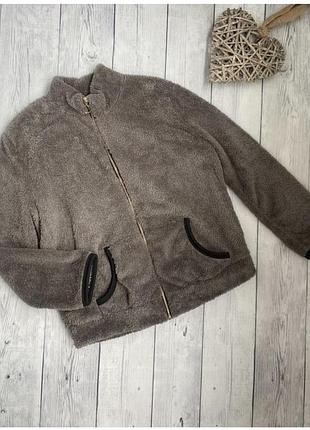 Кофта, куртка  женская плюшевая на замке xl (14), толстовка плюш на металлическом замке