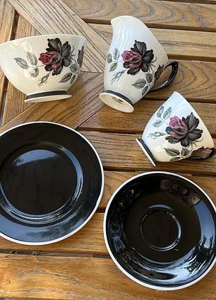 Вінтажний чайний набір royal albert masquerade— bone china, england