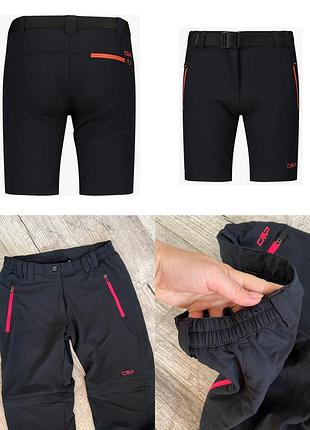 Штани дитячі cmp long pant softshell black 30a1465-05uu, трекінгові штани спортивні, штани-шорти для дівчинки 158-164 3