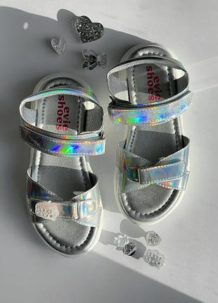 Босоножки evie для девочки fibi neon, размер 34 (21,5 см.)