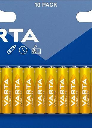 Батарейка varta longlife щелочная aaa блистер, 10 шт