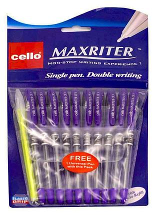 Ручка масляная maxriter cello, фиолетовая