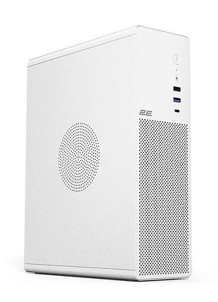 Корпус 2e credo slim v90w-400 с бп 2e atx400, 1xusb3.0, 1х usb 2.0, 1xusb type-c, 2x90мм, vga 390ммм, matx, белый
