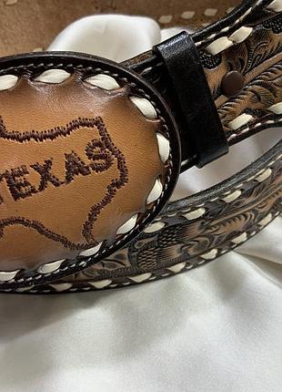 ✨🤠 🇺🇸 винтажный ковбойский ремень tony lama Ausa натуральная кожа тиснения texas western 🤠🤠✨