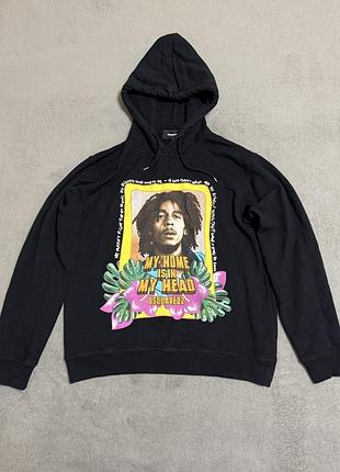 Dsquared2 cool fit bob marley logo black hoodie худі чоловіче оригінал