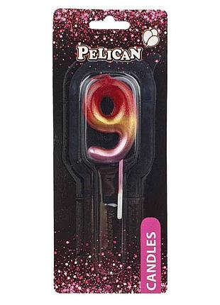 Свічка для торта pelican " " райдужна,5см