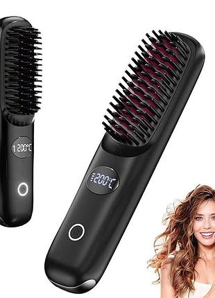 Беспроводная щетка-выпрямитель для волос 3200 мач wireless straight hair cobm s7 мини-выпрямитель для волос