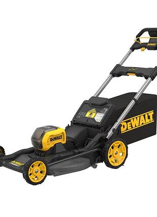 Газонокосилка аккумуляторная dewalt xr flexvolt 54в 53см 67л 25-102мм 26кг без акб и зу