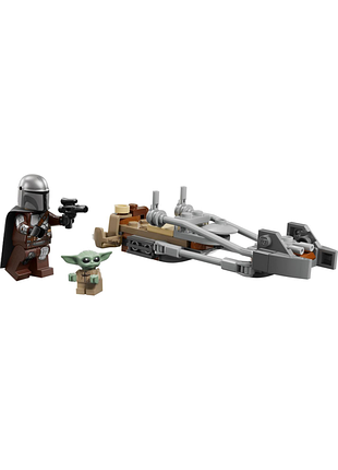 Конструктор lego star wars скоростной мотоцикл мандалорца и дрогу