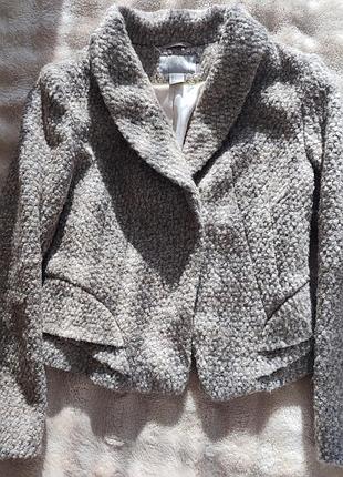 🤎 h&amp;m — фактурное шерстяное пальто 2