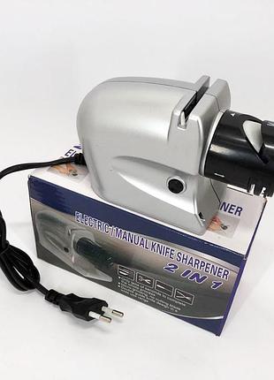 Электрическая точилка для ножей и ножниц electric sharpener 220v | кухонная электроножеточка