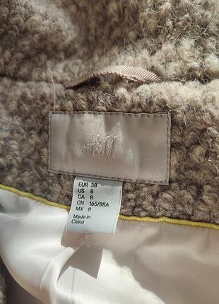 🤎 h&amp;m — фактурное шерстяное пальто 4